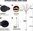 YOTOZU 4 PCS Solar Firework Light, Outdoor Solar Garden Decorative Lights 120 - Image 2