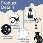 Solar Cat Lantern Garden Stakes - Image 4