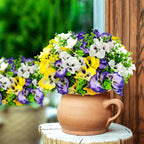 Pansies Artificial Flowers for Outdoors UV Resistant 12 Bundles Silk Pansy - Image 5