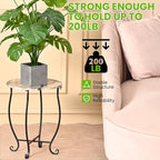 Patio Side Table, Versatile 14" Round Side Table - Image 7