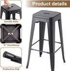 Stackable Metal Bar Stool Backless Indoor-Outdoor Counter Stools Fullmetal - Image 5