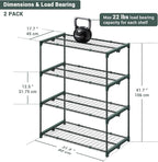 Ohuhu Plant Greenhouse Shelves 4 Tier 2 Pack Extra-Wide Stable Green House - Image 3