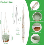 Hanging Planters for Indoor Outdoor Plants, 2 Pack Self Watering Hanging Pots - Image 2