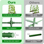 Cucumber Trellis for Raised Bed, U-Shape Garden Trellis for Climbing Plants - Image 5