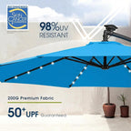 wikiwiki 10ft Solar LED Patio Umbrella - Image 4