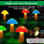 Solar Garden Decor Lights, Solar Powered Mushroom Outdoor Waterproof Long - Image 4