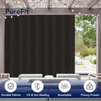 PureFit Outdoor Curtains for Patio Waterproof Weatherproof, UV Resistant - Image 3