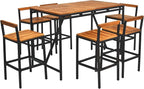 Tangkula 7-Piece Acacia Wood Bar Set - Image 9