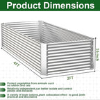 3 Pack Tall 4x2FT Raised Beds for Gardening, Corrugated Galvanized Steel Raised - Image 2
