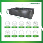 GARDMAX 8x4x2FT Galvanized Raised Garden Bed Kit, Metal Planter Boxes Outdoor - Image 4
