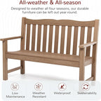 Stoog Outdoor Benches Set of 2, 2-Person Poly Lumber Garden Bench - Image 4