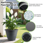 12 Inch Plant Pots, Large Planters - Image 4