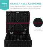 Best Choice Products Set of 2 Wicker Ottomans, Additional Seating, Side Table - Image 5