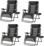 Zero Gravity Chair Set of 4 Oversized Padded Recliner by Unknown