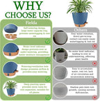 2 Pack 8 inch Plant Pots, Plastic Self Watering Planters - Image 7
