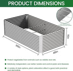 FRIZIONE 2pcs Tall 8x4ft Galvanized Raised Garden Bed Outdoor, Above Ground - Image 3
