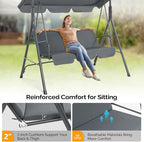 VINGLI Heavy Duty 550 LBS Upgraded 2 Person Outdoor Porch Swing - Image 2