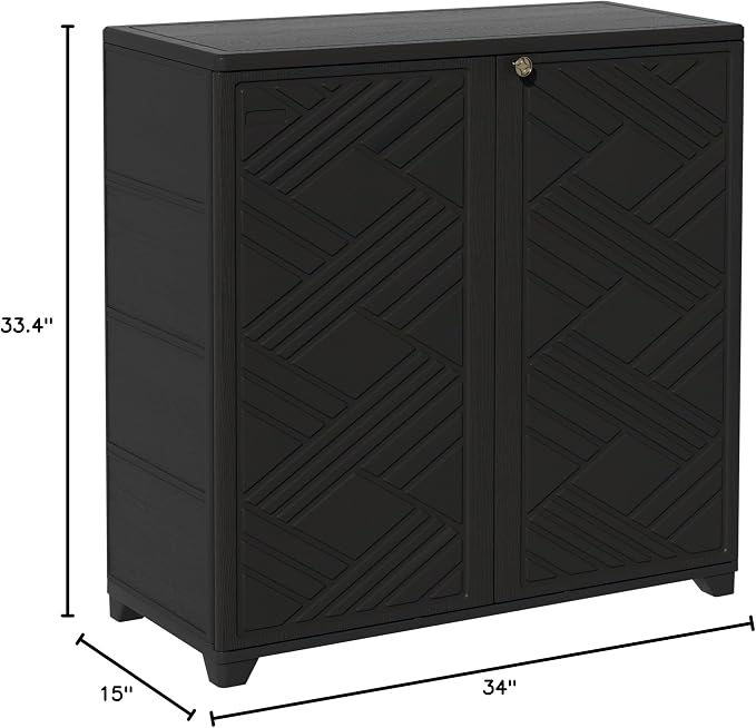 ADDOK Indoor Outdoor Plastic Storage Cabinet 34"x15"x34" - Image 3