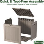 EasyUp 31 Gallon Outdoor Storage Box, Resin Waterproof UV-Resistant Deck Box - Image 7