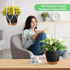 Hanging Planters for Indoor Outdoor Plants, 2 Pack Self Watering Hanging Pots - Image 6