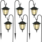 Dynaming 6 Pack Solar Hanging Lights Outdoor, Solar Powered Garden Decorative by Dynaming