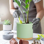 8 Inch Medium Flower Pots for Indoor Outdoor Plants, Cylinder Deep Plant Pots - Image 5