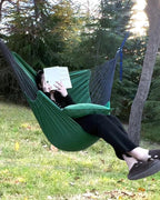 Halalona Hammock Chair Hanging Hammock Chair Rope Swing 2 Cushions - Image 4