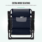 JEAREY Oversized Padded Zero Gravity Chairs Set of 2, Folding Lounge Chair - Image 4