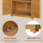 Outvita Outdoor Storage Cabinet, 63in Wooden Garden Tools Shed - Image 3