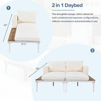 LUMISOL Outdoor Patio Daybed Metal Daybed - Image 5