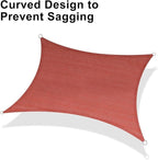 LOVE STORY Custom Size 6'x10' Terra Red Sun Shade Sail Rectangle UV Block - Image 6