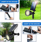 KEV 800 Lumens Solar Spot Lights Outdoor, 4 Pack 18 LEDs Solar Flood Lights - Image 6