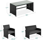 Best Choice Products 4-Piece Outdoor Wicker Patio Conversation Furniture Set - Image 7