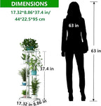 LINZINAR Plant Stand Metal 5 Tier 6 Potted Multiple Flower Pot Holder Shelf - Image 4
