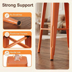 Shahoo 30 Inches Metal Bar Stools Counter Height Stackable Backless Stools - Image 4