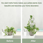 Small Trellis for Potted Plants, 15.94 inch Metal Plant Trellis for Climbing - Image 4