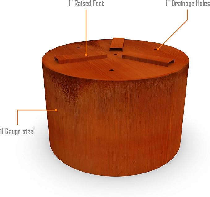 Plantercraft Corten Steel Planters Large Round | 42 x 24 Inch Extra Large - Image 3