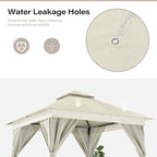 LAUSAINT HOME Semi-Permanent Outdoor Patio Gazebo 10'x10', Heavy Duty Party - Image 7