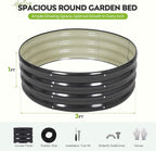 ZORMY Galvanized Raised Garden Bed Outdoor, Round Metal Planter Boxes 2 Pcs - Image 2