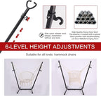 ZEYU Hammock Chair with Stand Double Hammock Chair Bohemian Style with Tassel - Image 5