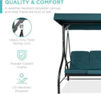 Best Choice Products 3-Seat Outdoor Large Converting Canopy Swing Glider - Image 3