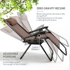 Nestl Zero Gravity Chairs Set of 2, Patio Lounge Chair Outdoor - Image 4