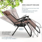 Nestl Zero Gravity Chairs, Portable Patio Lounge Chair Outdoor - Image 4