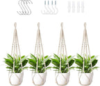 Macrame Plant Hanger Indoor Set of 4 by Unknown