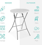Best Choice Products 32in Bar Height Folding Table, Round Indoor Outdoor - Image 4