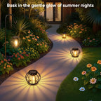 Solar Lanterns Outdoor Waterproof: 2 Pack Metal Hanging Decorative Solar Lights - Image 3