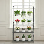 SORCEDAS Plant Stand Indoor Outdoor 3 Tier Tall Corner Hanging Plant Shelf - Image 3