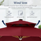 Best Choice Products 10ft Square Cantilever Patio Umbrella w/Base Included - Image 7