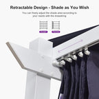 PURPLE LEAF 10' x 10' Outdoor Aluminum Pergola White Heavy-Duty Retractable - Image 4