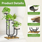 iDavosic.ly 4 Tier Plant Stand Indoor, Corner Tiered Multiple Flower Holder - Image 4